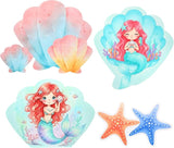 4 Pcs Large 22 x 30 Mermaid Cardboard Cutouts Mermaid under the sea