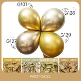 PartyWoo Metallic Gold Balloons 100pcs Different Sizes of 18 12 10 5
