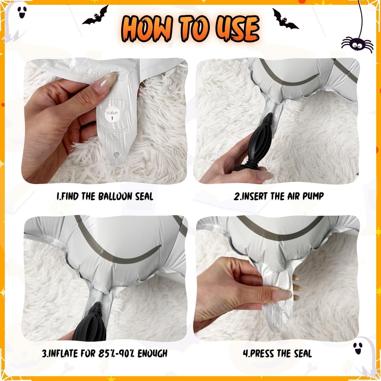 120 Pcs Halloween Balloon Garland, Orange and Black Balloon Arch Kit