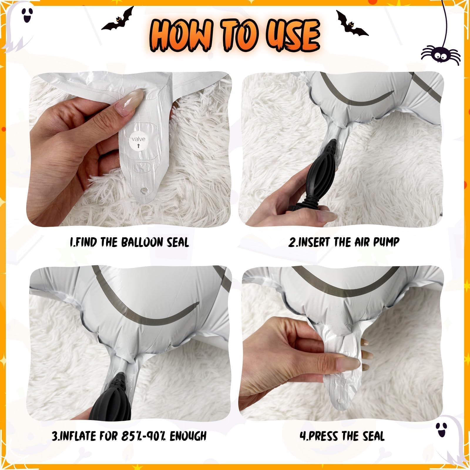 120 Pcs Halloween Balloon Garland, Orange and Black Balloon Arch Kit