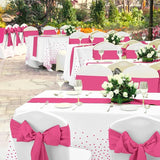 MASHAN 8Pack Disposable Plastic Party Tablecloths & Satin Table