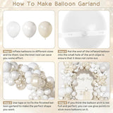 Ouddy Party Pearl White Balloon Garland Arch Kit, Different Sizes 18