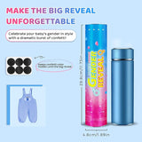 Gender Reveal Confetti Cannons – 6 Pack Blue Party Poppers – Baby Boy