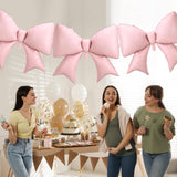 Simgoing 4 Pcs 39 Inch Jumbo Pink Bow Balloons Giant Bow Balloons
