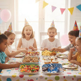 60 PCS Football Party Supplies Paper Food Trays Comic Style Football