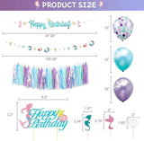 Mermaid Birthday Party Decorations Supplies Banner Tassel Garland