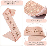20th Birthday Decorations for Women Birthday Sash and Crown Cake