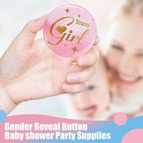 Gender Reveal Pins 60Pcs 4.4cm Team Boy or Girl Gender Reveal Button