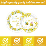96 Pieces Bee Gender Reveal Party Plates What Will It Bee Theme