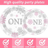 Winter Onederland 1st Birthday Themed Tableware Snowflake One Plates