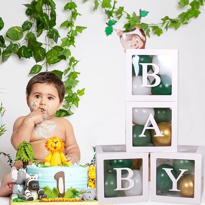 82 PCS Baby Shower Decorations for Boy Or Girl Kit Transparent Baby