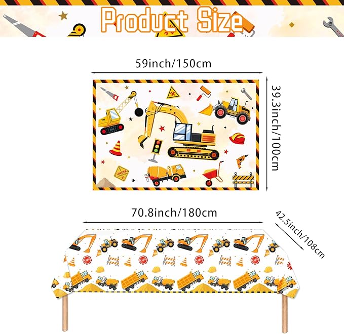 Construction Birthday Decorations Excavator Party Decorations