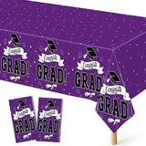 QZYL 2 Pcs Graduation Tablecloth, 108" X 54" Plastic Graduation