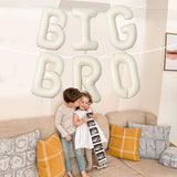 40 Inch Beige Big Bro Balloons Letter, Large Cream White Sand Big Bro