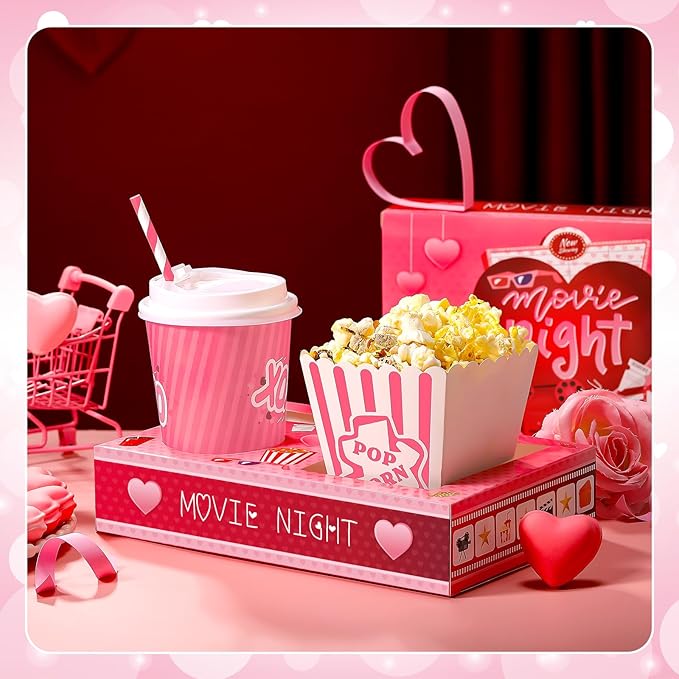 20 Pcs Valentine's Day Movie Night Supplies Galentines Movie Night