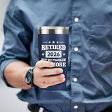 Retirement Gifts for Men & Women 2026 20oz Navy Blue Tumbler Funny