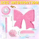Hungdao Pink Bow Piñata for Girl Birthday Party Decorative Bowtie