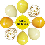 YMSZ Yellow Balloons, 67pcs 12 Inch Light and Mustard Yellow Balloons