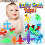 Suction Bath Toys for Kids, 20 Pcs No Hole Outer Space Bath Toy with