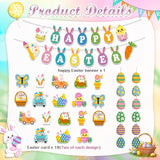 53pcs Easter Decorations for Home Easter Garland Happy Easter Banner