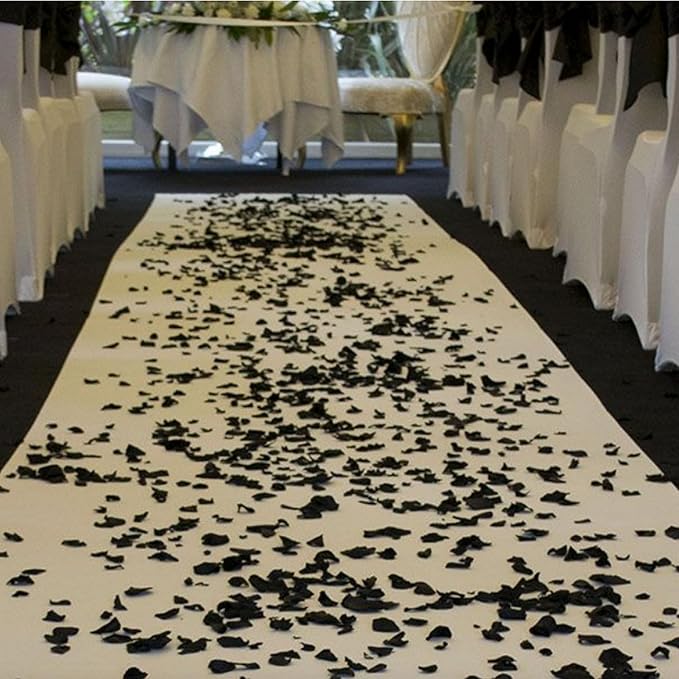 CODE FLORIST 1100 PCS Black Silk Rose Petals for Valentine's