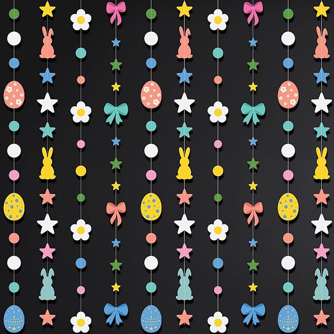 Easter Garland 3.2 Feet 10 Strings No DIY Easter Decorations for