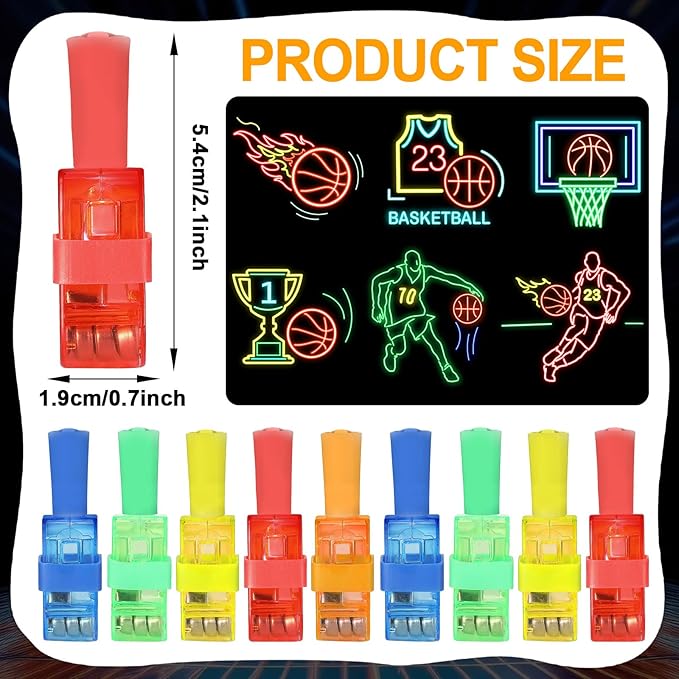 36Pcs Basketball Themed LED Finger Lights Basketball Party Favors