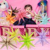 4D Metallic Explosion 14 Point Cone Balloon For Birthday Wedding Baby