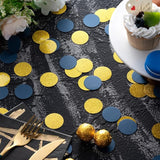 Gold and Blue Confetti Table Decoration for Birthday Graduation