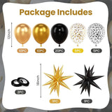 Black Metallic Gold Balloons Graduations Clear Confetti Balloons