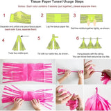 We Moment Pink Orange Peach Tissue Paper Tassels Party Tassel Garland