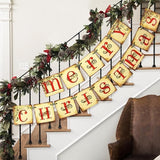 Christmas Decorations Vintage Merry Christmas Banner Retro Nostalgic