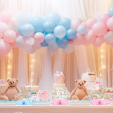 Gender Reveal Party Decorations Blue Pink Bear Honeycomb