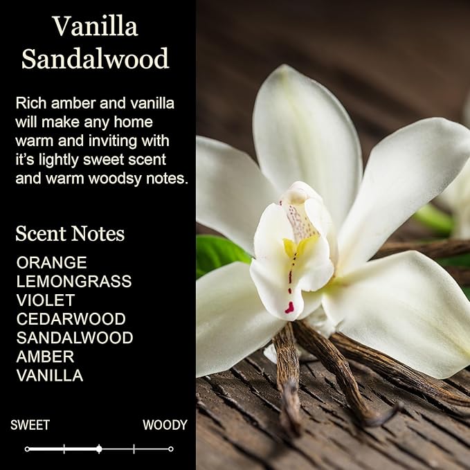 Retirement Gift for Woman & Men Vanilla Sandalwood Candle USA Made