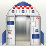 Outer Space Door Cover Galaxy Alien Theme Door Decoration Outer Space