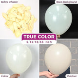 Bezente Beige Balloons Latex Party Balloons - 100 Pack 12 inch Round