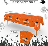 Slergut Orange and Black Graduation Decorations 2026, 3 Pack Orange