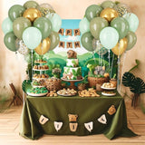 Green and Gold Balloons Sage Green Gold Confetti Balloons for Jungle