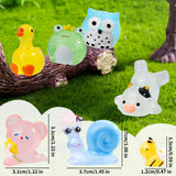 80 Pcs Luminous Mini Resin Animals 80 Styles Tiny Little Glow in The