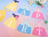 Princess Dress Happy Birthday Banner Princess Birthday Party