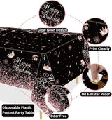 123 Pack Black and Rose Gold Party Supplies Pink Birthday Party