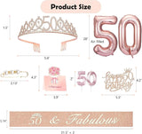 50th Birthday Gifts Decorations for Women Including 50th Cake
