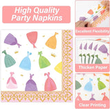 100 Pcs Princess Birthday Plates and Napkins Princess Themed Party