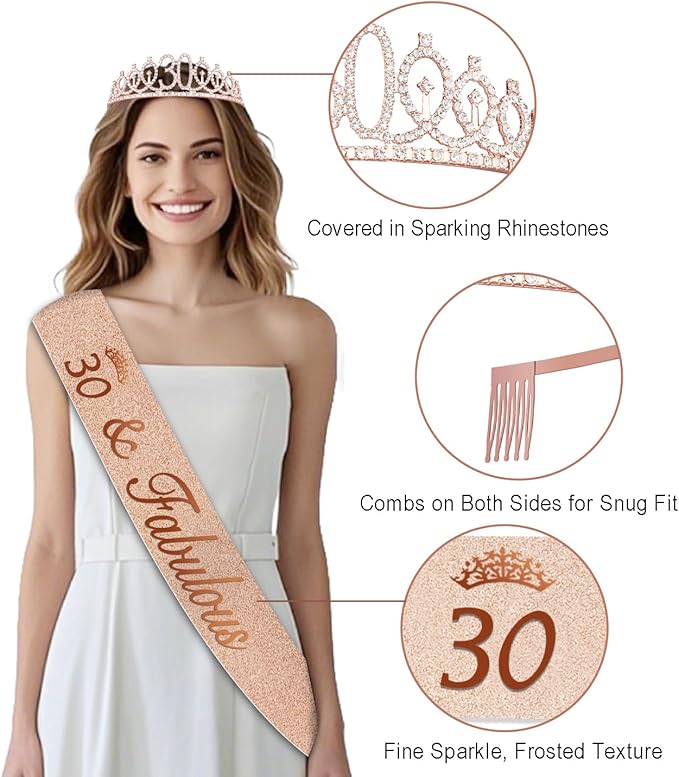 30th Birthday Decorations for Women 32PCS 30th Birthday Party