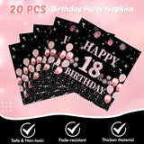 62Pcs 18th Birthday Decorations for Girls Her Rose Gold Birthday