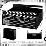 Movie Night Supplies Snack Trays with Handles Reusable Wooden Movie
