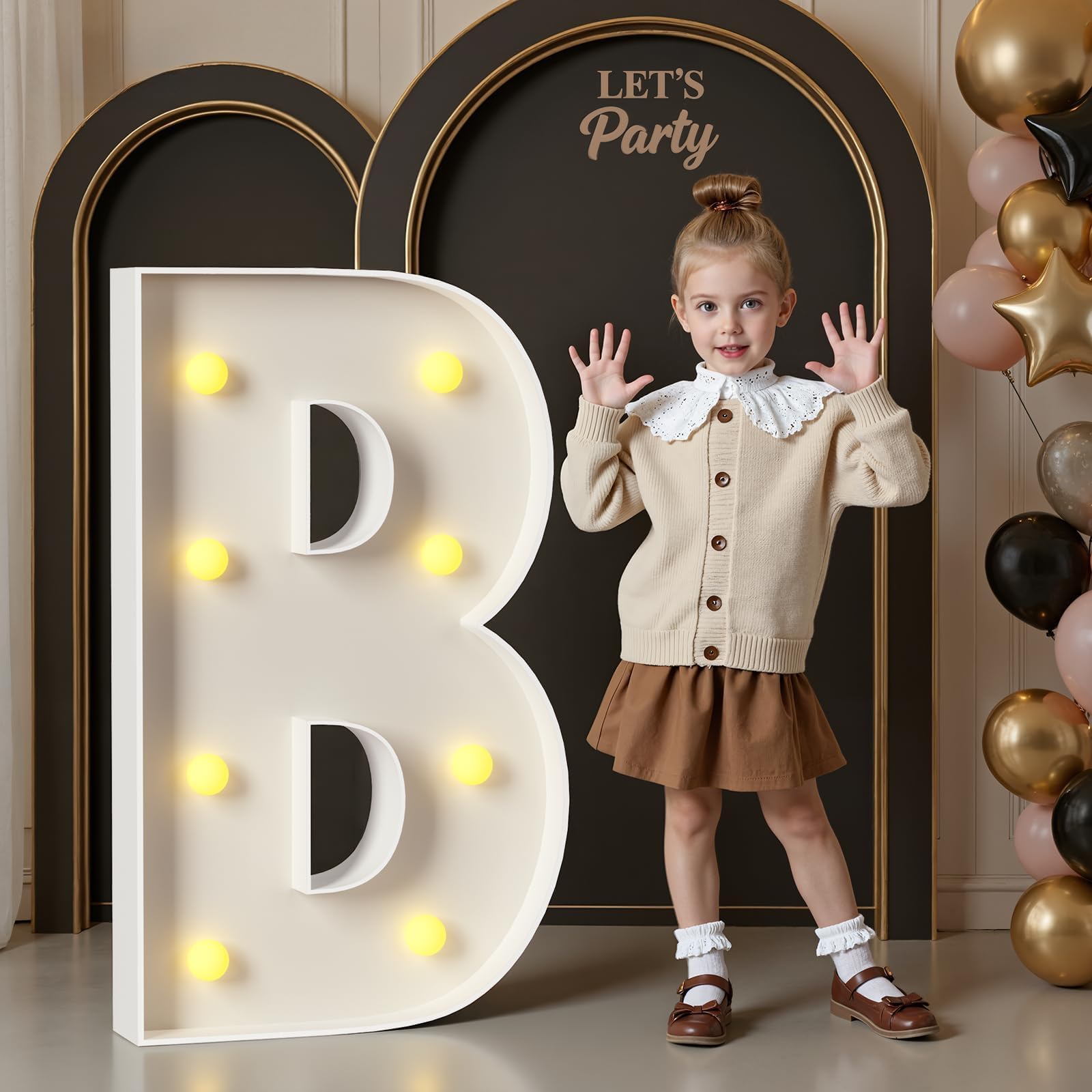 Mixifox Marquee Letters 3 Feet Tall, 3FT Large Light up Letters B, Big