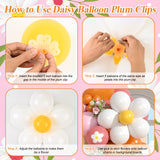 Daisy Balloon Garland Arch Kit,Retro Orange Yellow Pink Boho Balloon