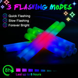 wellent 230 LED Foam Glow Sticks, Bulk Glow Sticks, Foam Light Up