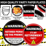 100 Pcs Funny Happy Retirement Party Supplies Caution Retirement
